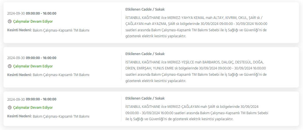 Bu geceden itibaren başlıyor! İstanbul'un 15 ilçesinde elektrikler kesiliyor 9